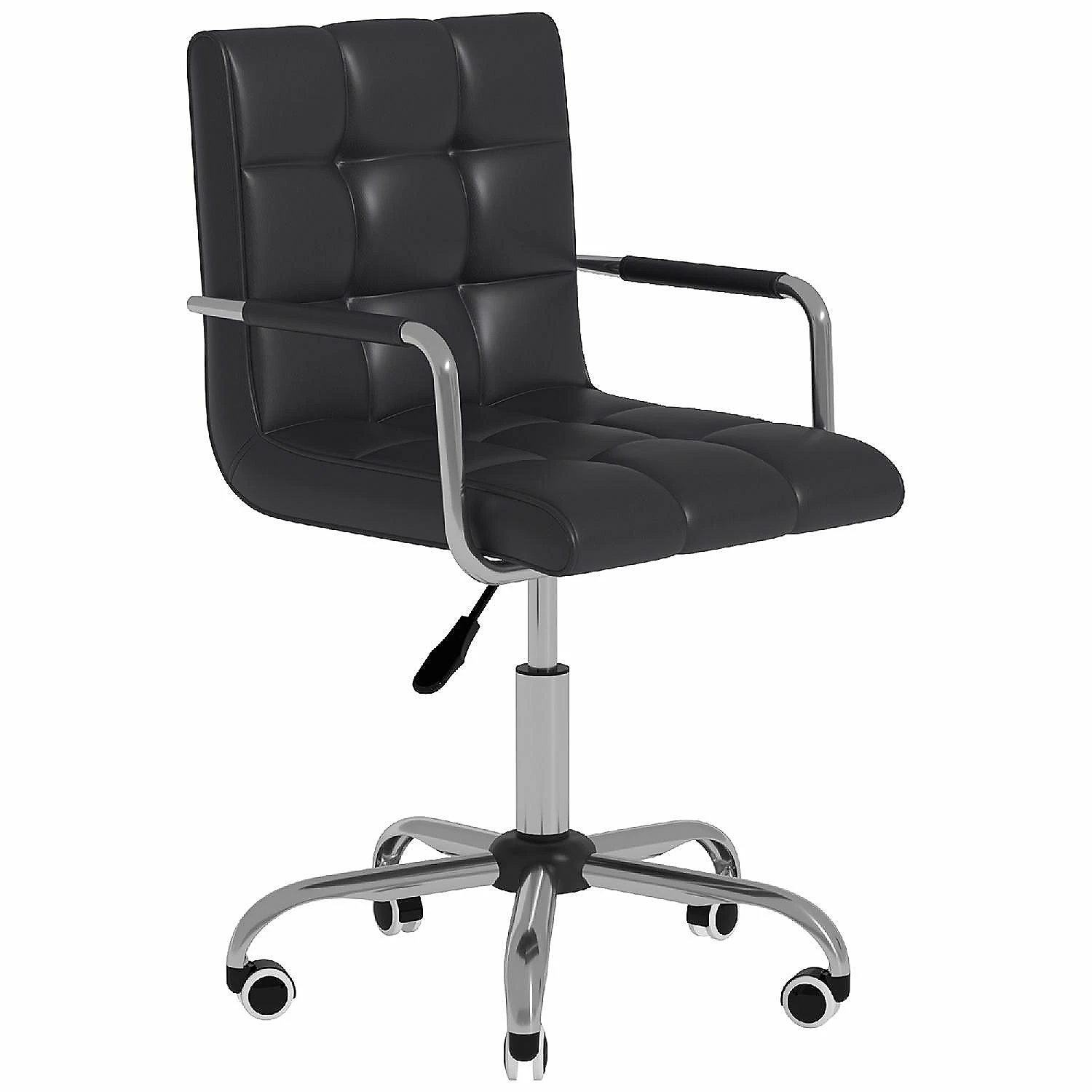 Cheapest ๐ฏ HOMCOM Modern Computer Desk Office Chair with Upholstered PU Leather Adjustable Heights Swivel 360 Wheels Black โ 4 Cheapest ๐ฏ HOMCOM Modern Computer Desk Office Chair with Upholstered PU Leather Adjustable Heights Swivel 360 Wheels Black โ - Image 2