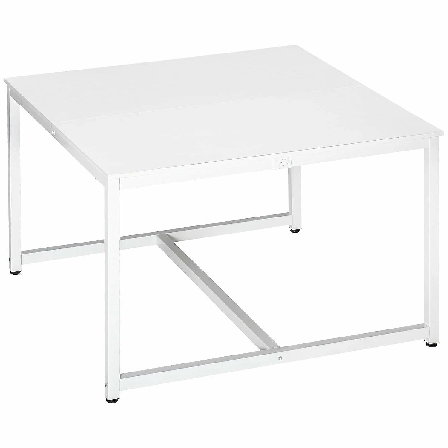 Promo ๐ HOMCOM Two Person Computer Desk 47 x 47 inch Extra Large Writing Study Desk Double Workstation for Home Office White ๐คฉ 4 Promo ๐ HOMCOM Two Person Computer Desk 47 x 47 inch Extra Large Writing Study Desk Double Workstation for Home Office White ๐คฉ - Image 2