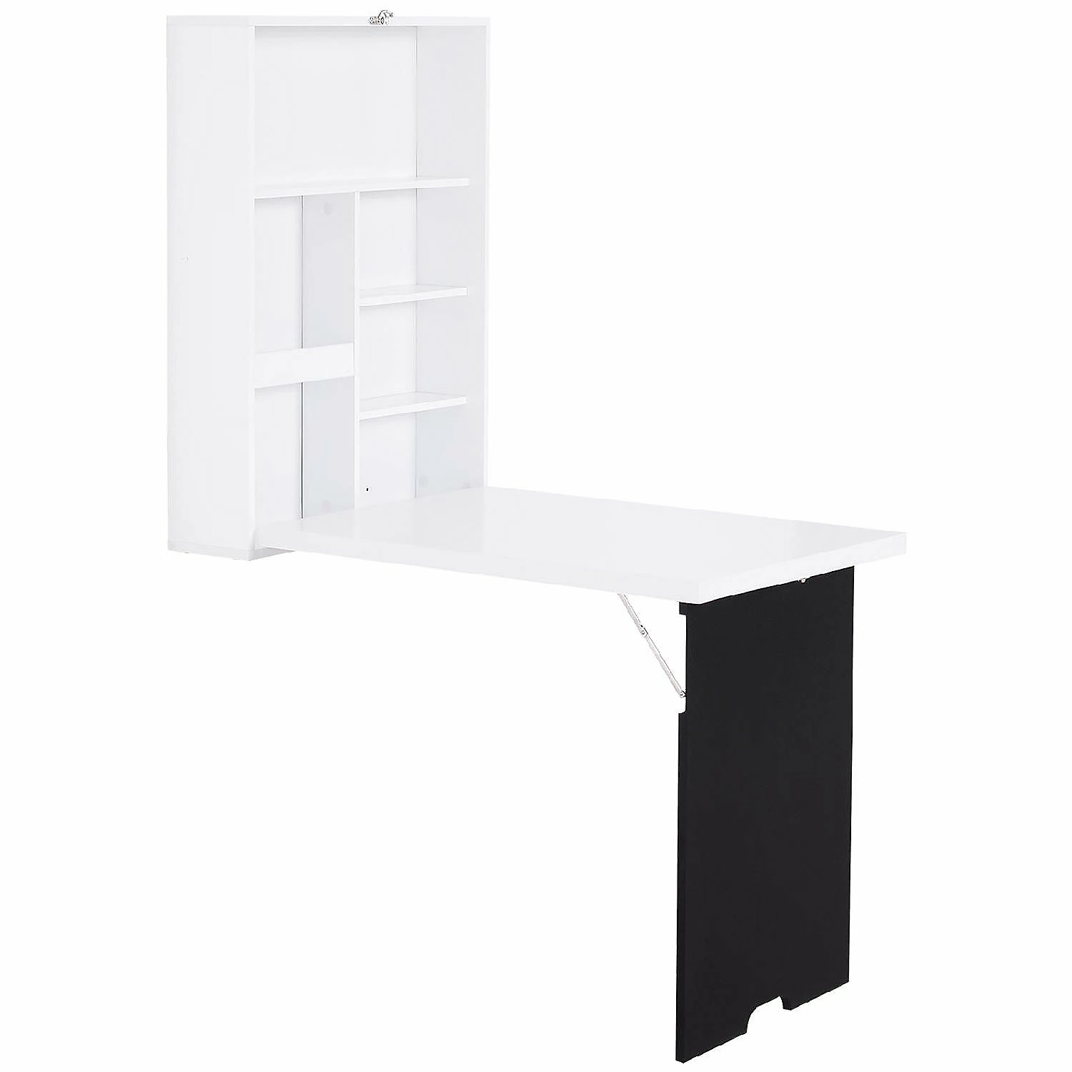 Buy ❤️ HOMCOM Wall Mounted Foldable Desk for Writing or Computer with a Blackboard for Notes Book Storage and Space Saving 🤩 3 Buy ❤️ HOMCOM Wall Mounted Foldable Desk for Writing or Computer with a Blackboard for Notes Book Storage and Space Saving 🤩