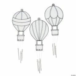 Promo 😍 Hot Air Balloon Suncatcher Wind Chimes - 12 Pc. 🎁