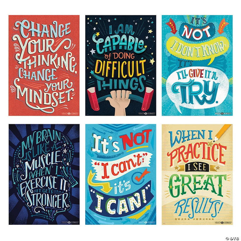 Coupon 🤩 Inspire You Growth Mindset Posters - 6 Pc. 🎁 3 Coupon 🤩 Inspire You Growth Mindset Posters - 6 Pc. 🎁