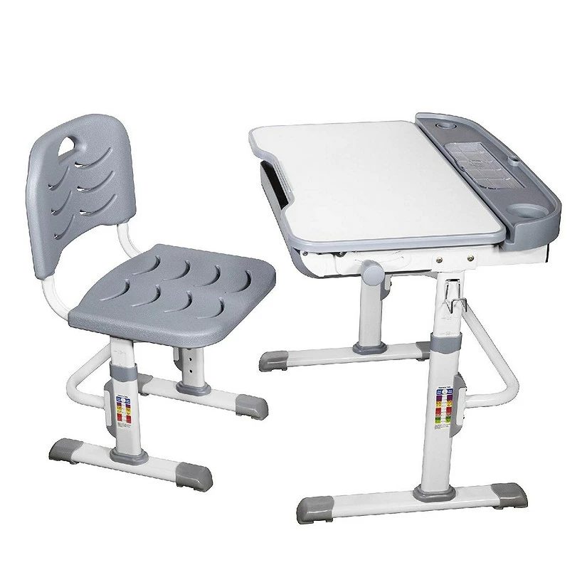 Discount ๐ฅ Interior Elements Children Feets Adjustable Desk Set, Chair and Desk For Kids, Plastic, Grey and White ๐ 3 Discount ๐ฅ Interior Elements Children Feets Adjustable Desk Set, Chair and Desk For Kids, Plastic, Grey and White ๐
