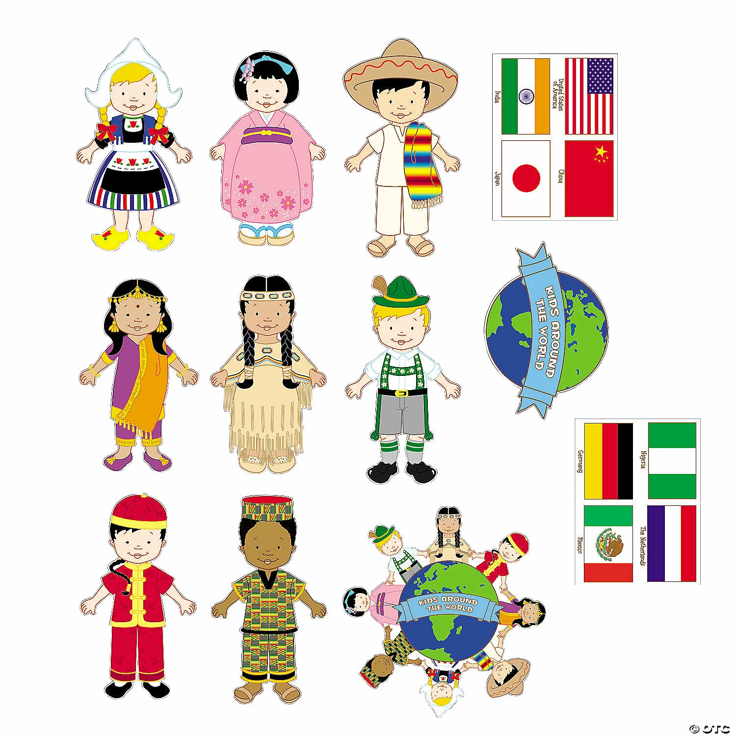 Outlet ๐ฏ Jumbo Kids Around the World Cutouts - 12 Pc. ๐ฏ 4 Outlet ๐ฏ Jumbo Kids Around the World Cutouts - 12 Pc. ๐ฏ - Image 2