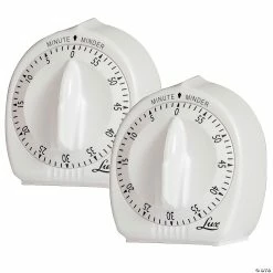 Outlet 🎁 Lux Blox Classic Mechanical Timer, White, Pack of 2 👏