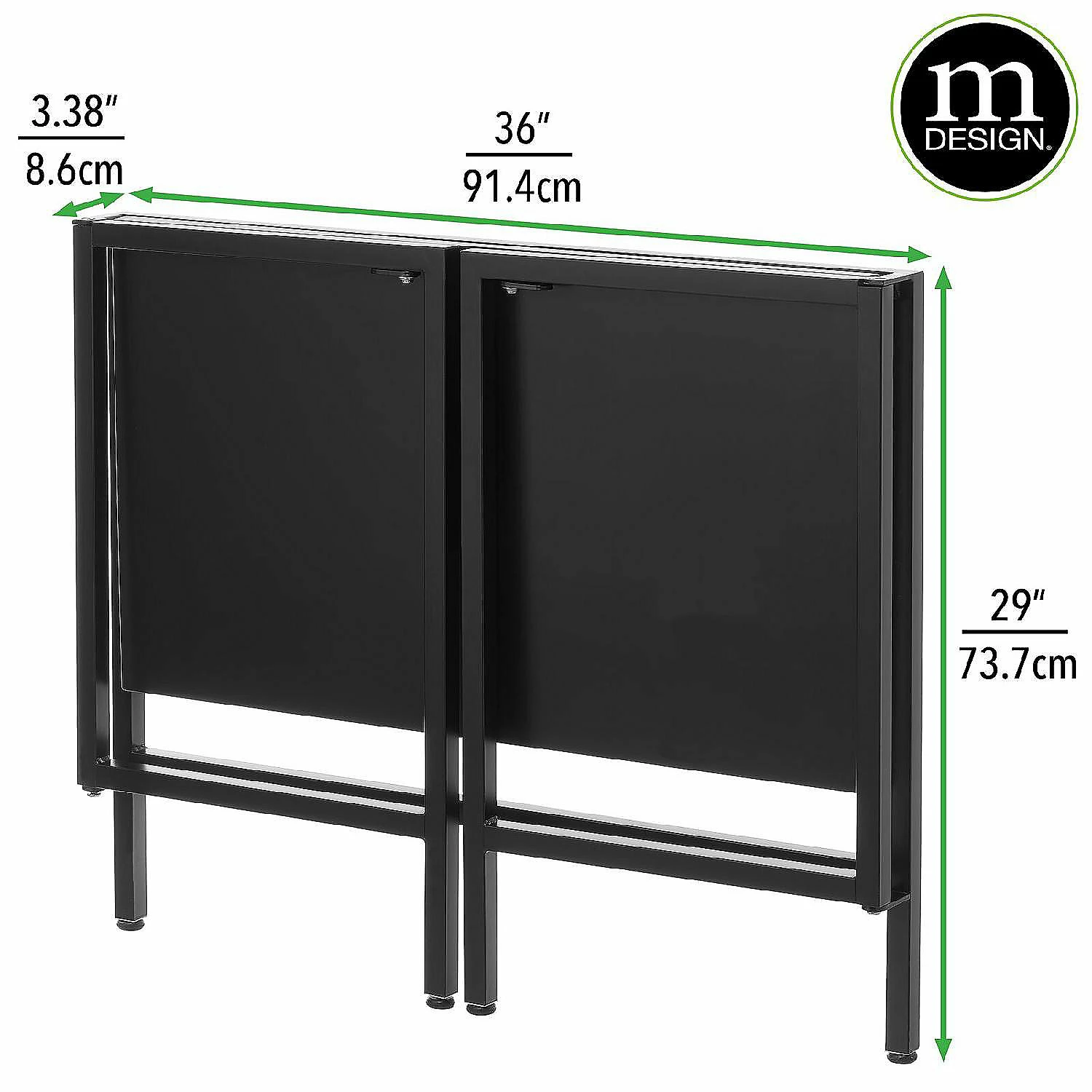 Outlet ๐คฉ MDesign Folding Desk Adjustable Compact Workstation Metal Table - Black ๐ 5 Outlet ๐คฉ MDesign Folding Desk Adjustable Compact Workstation Metal Table - Black ๐ - Image 3