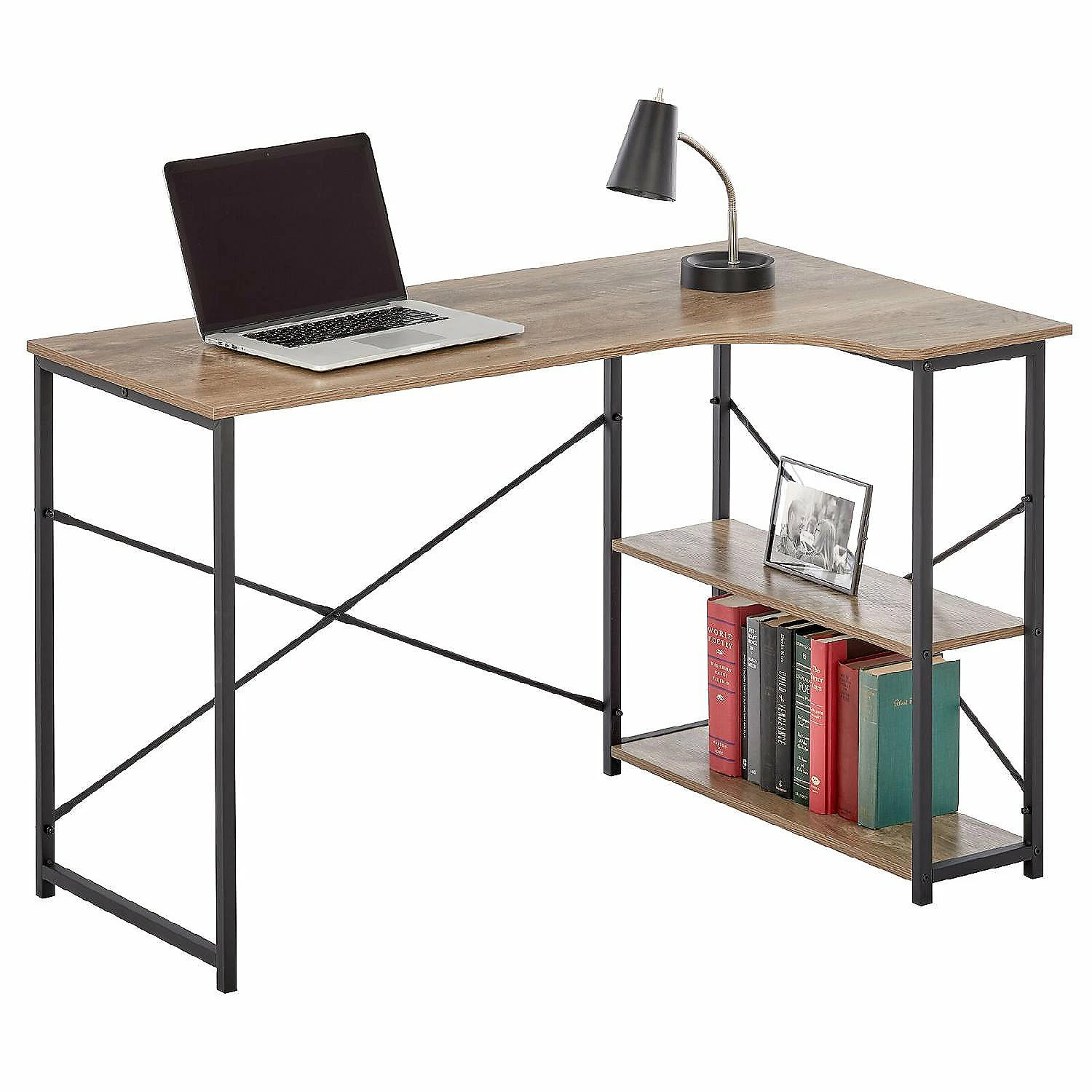 Best reviews of ๐ MDesign L-Shape Home Office Corner Desk with Shelves, Black Metal Frame/Wood Top โ๏ธ 4 Best reviews of ๐ MDesign L-Shape Home Office Corner Desk with Shelves, Black Metal Frame/Wood Top โ๏ธ - Image 2