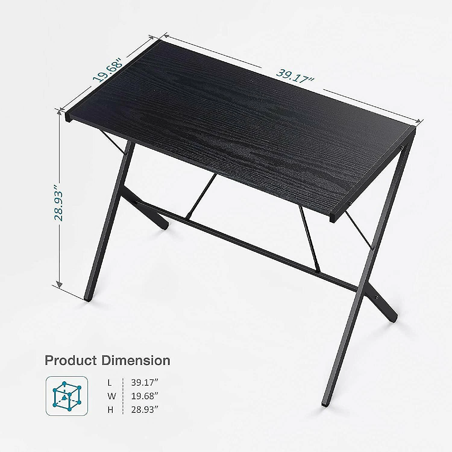 New ๐งจ Mehoom Modern Metal Study Desk for Home Office, Table, Black, 35.4 ๐ 5 New ๐งจ Mehoom Modern Metal Study Desk for Home Office, Table, Black, 35.4 ๐ - Image 3