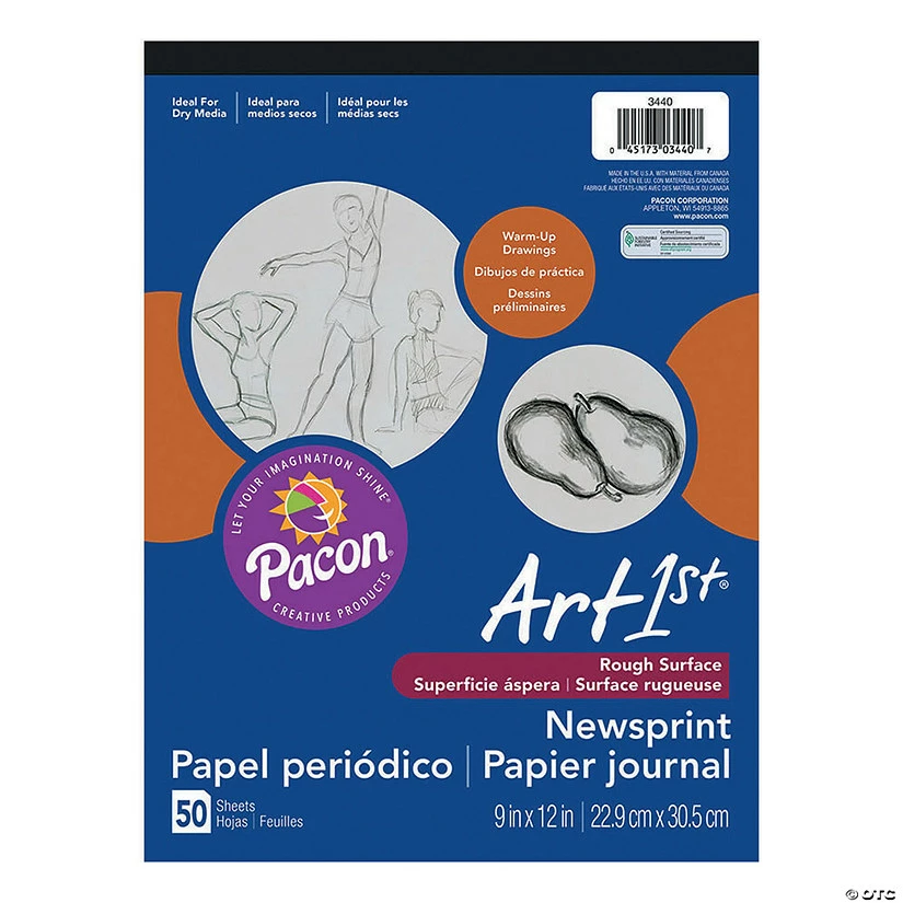 Budget โ๏ธ Newsprint Pad, White, 9" x 12", 50 Sheets Per Pad, Pack of 12 ๐ 3 Budget โ๏ธ Newsprint Pad, White, 9" x 12", 50 Sheets Per Pad, Pack of 12 ๐