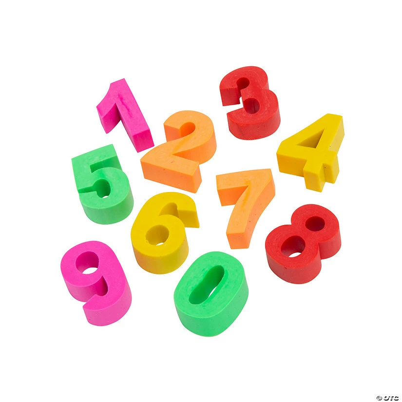 Promo โจ Number Erasers - 12 Sets ๐ 3 Promo โจ Number Erasers - 12 Sets ๐