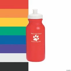 New ❤️ Opaque Paw Print Personalized Plastic Water Bottles - 50 Ct. 🧨