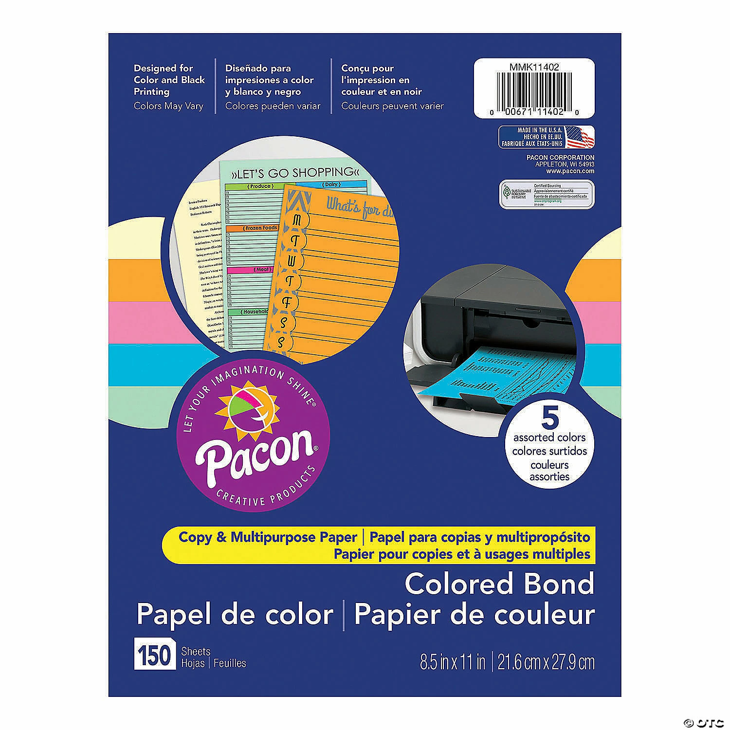 Cheapest ✨ Pacon® Multi-Purpose Paper, 5 Assorted Colors, 8-1/2" x 11", 150 Sheets Per Pack, 2 Packs 🔔 4 Cheapest ✨ Pacon® Multi-Purpose Paper, 5 Assorted Colors, 8-1/2" x 11", 150 Sheets Per Pack, 2 Packs 🔔 - Image 2