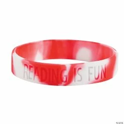 Discount ๐ Reading Is Fun Rubber Bracelets - 24 Pc. โ๏ธ