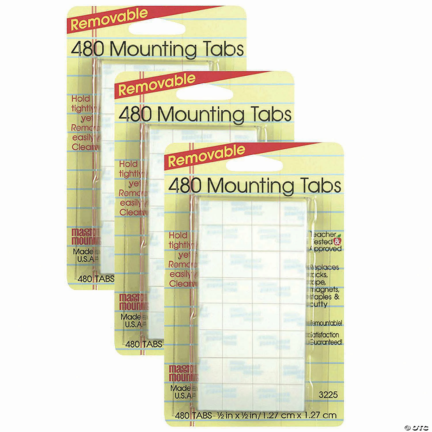 Promo ๐ Removable Tabs, 0.5" x 0.5", 480 Per Pack, 3 Packs ๐ 3 Promo ๐ Removable Tabs, 0.5" x 0.5", 480 Per Pack, 3 Packs ๐