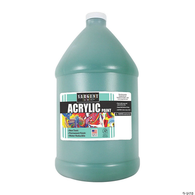 Promo ⌛ Sargent Art® Acrylic Paint, Green, 64 oz Bottle 💯 3 Promo ⌛ Sargent Art® Acrylic Paint, Green, 64 oz Bottle 💯