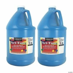Promo ❤️ Sargent Art® Art-Time® Washable Tempera Paint, Gallon, Turquoise Blue, Pack of 2 ✨