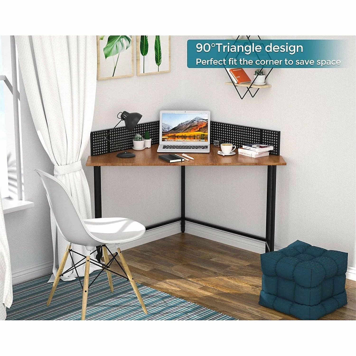 Discount ๐งจ Saygoer Computer Desk Industrial Corner Table for Small Spaces Home Office Workstation Study Writing Desk, Walnut Oak ๐ 6 Discount ๐งจ Saygoer Computer Desk Industrial Corner Table for Small Spaces Home Office Workstation Study Writing Desk, Walnut Oak ๐ - Image 4