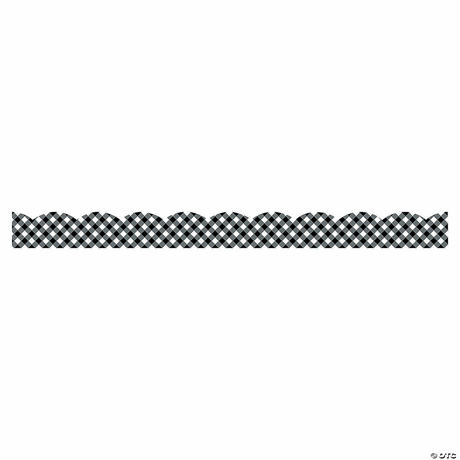 Buy 🔔 Schoolgirl Style™ Black & White Gingham Bulletin Board Borders - 13 Pc. ✨ 4 Buy 🔔 Schoolgirl Style™ Black & White Gingham Bulletin Board Borders - 13 Pc. ✨ - Image 2