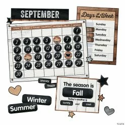 Outlet ๐ Schoolgirl Styleโข Industrial Chic Calendar Bulletin Board Set - 95 Pc. ๐