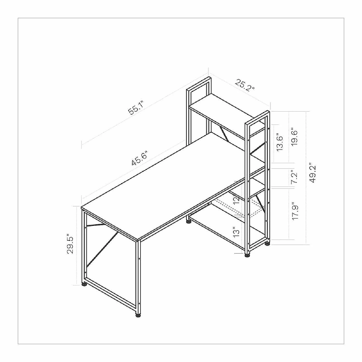 Coupon ๐ฅ SOFSYS USA - Alpha Series Computer Desk 1460 with Bookshelf - 55.1 Inch โ 6 Coupon ๐ฅ SOFSYS USA - Alpha Series Computer Desk 1460 with Bookshelf - 55.1 Inch โ - Image 4