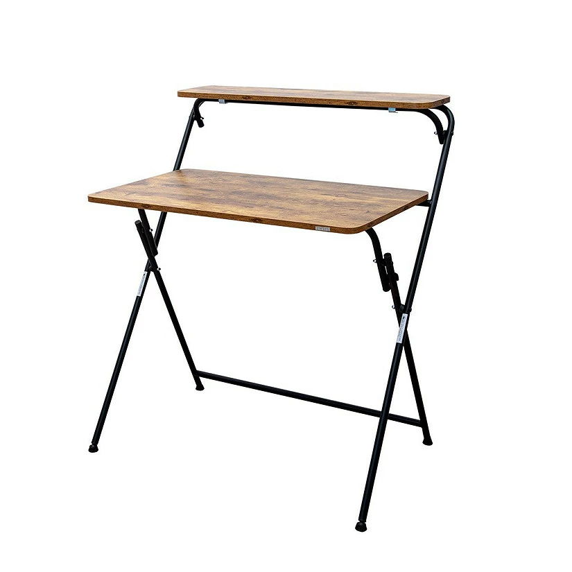 Flash Sale ⭐ SOFSYS USA - Modern Folding Desk 863, Two-Tier 🔔 3 Flash Sale ⭐ SOFSYS USA - Modern Folding Desk 863, Two-Tier 🔔