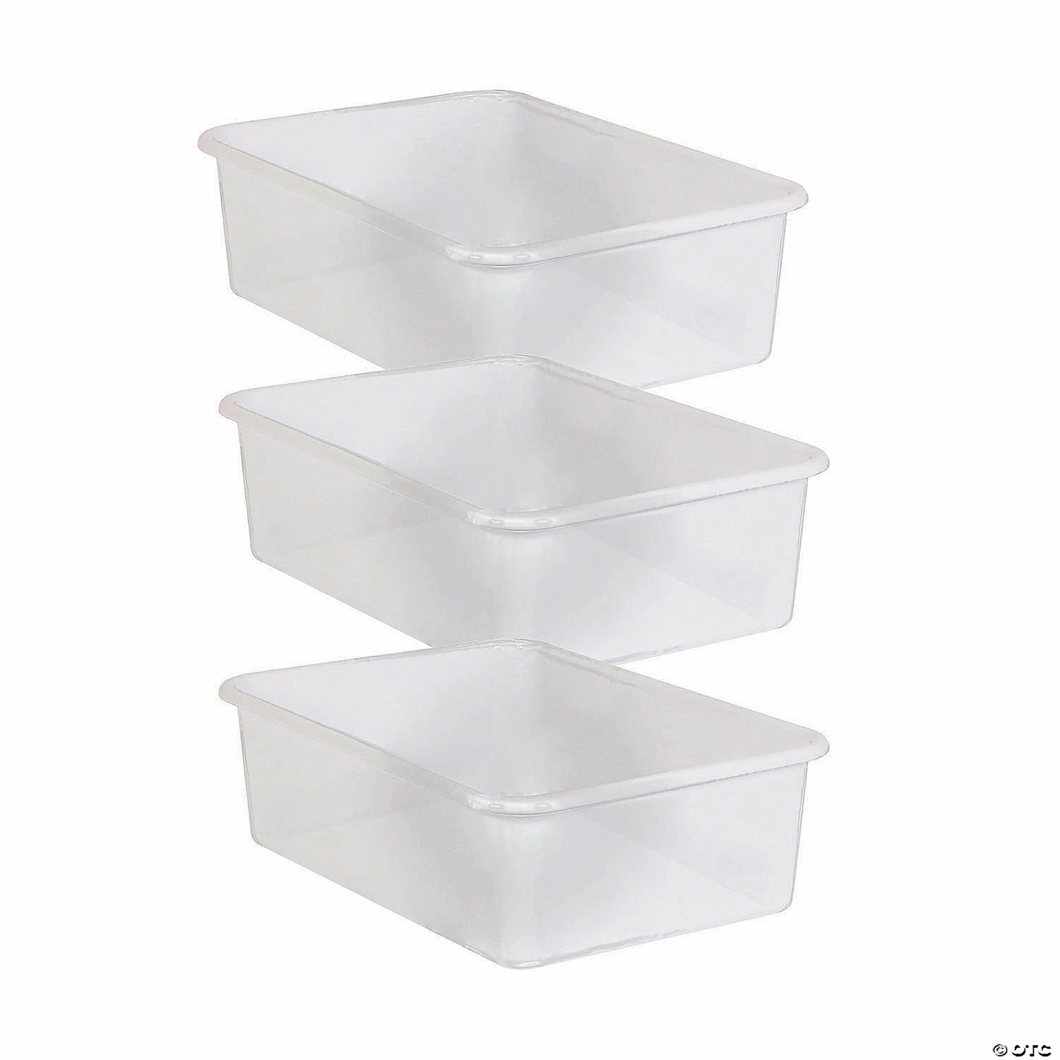 Wholesale 👏 Teacher Created Resources® Large Plastic Storage Bin, Clear, Pack of 3 ❤️ 3 Wholesale 👏 Teacher Created Resources® Large Plastic Storage Bin, Clear, Pack of 3 ❤️