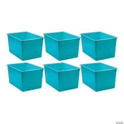 Brand new ๐ Teacher Created Resourcesยฎ Plastic Multi-Purpose Bin, Teal, Pack of 6 ๐คฉ