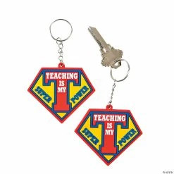 New โ Teacher Superpower Keychains - 12 Pc. ๐
