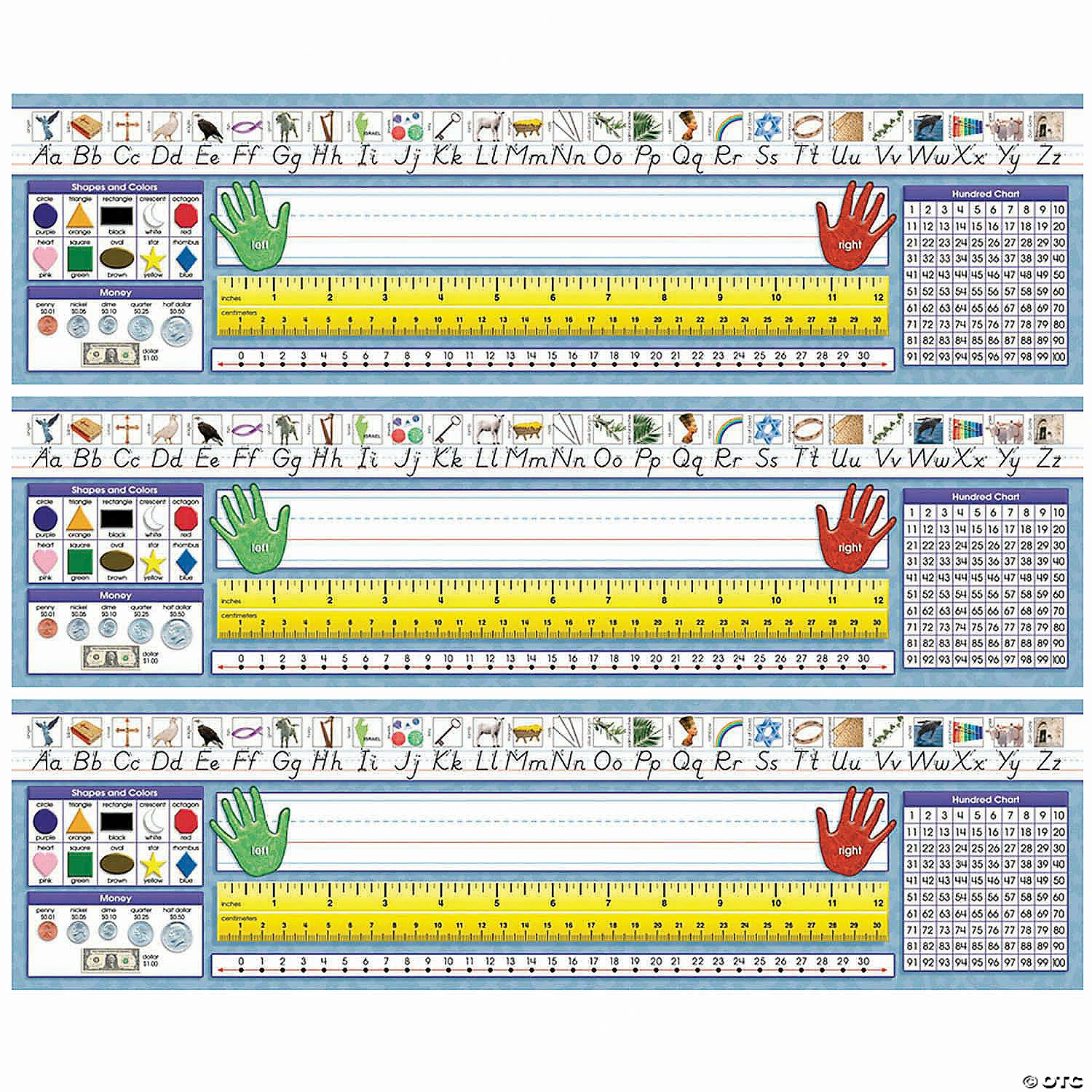 Flash Sale 🤩 Traditional Manuscript Primary Desk Plates, 19" x 5", 36 Per Pack, 3 Packs 👏 3 Flash Sale 🤩 Traditional Manuscript Primary Desk Plates, 19" x 5", 36 Per Pack, 3 Packs 👏