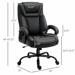 Best Pirce โ๏ธ Vinsetto Big and Tall 400lbs Executive Office Chair with Wide Seat Computer Desk Chair with High Back PU Leather Ergonomic Upholstery Adjustable Height and Swivel Wheels Black ๐ 9 Best Pirce โ๏ธ Vinsetto Big and Tall 400lbs Executive Office Chair with Wide Seat Computer Desk Chair with High Back PU Leather Ergonomic Upholstery Adjustable Height and Swivel Wheels Black ๐ -BTSE Shop vinsetto big and tall 400lbs executive office chair with wide seat computer desk chair with high back pu leather ergonomic upholstery adjustable height and swivel wheels black14225462 a03NOWA
