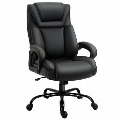 Best Pirce ✔️ Vinsetto Big and Tall 400lbs Executive Office Chair with Wide Seat Computer Desk Chair with High Back PU Leather Ergonomic Upholstery Adjustable Height and Swivel Wheels Black 🎁