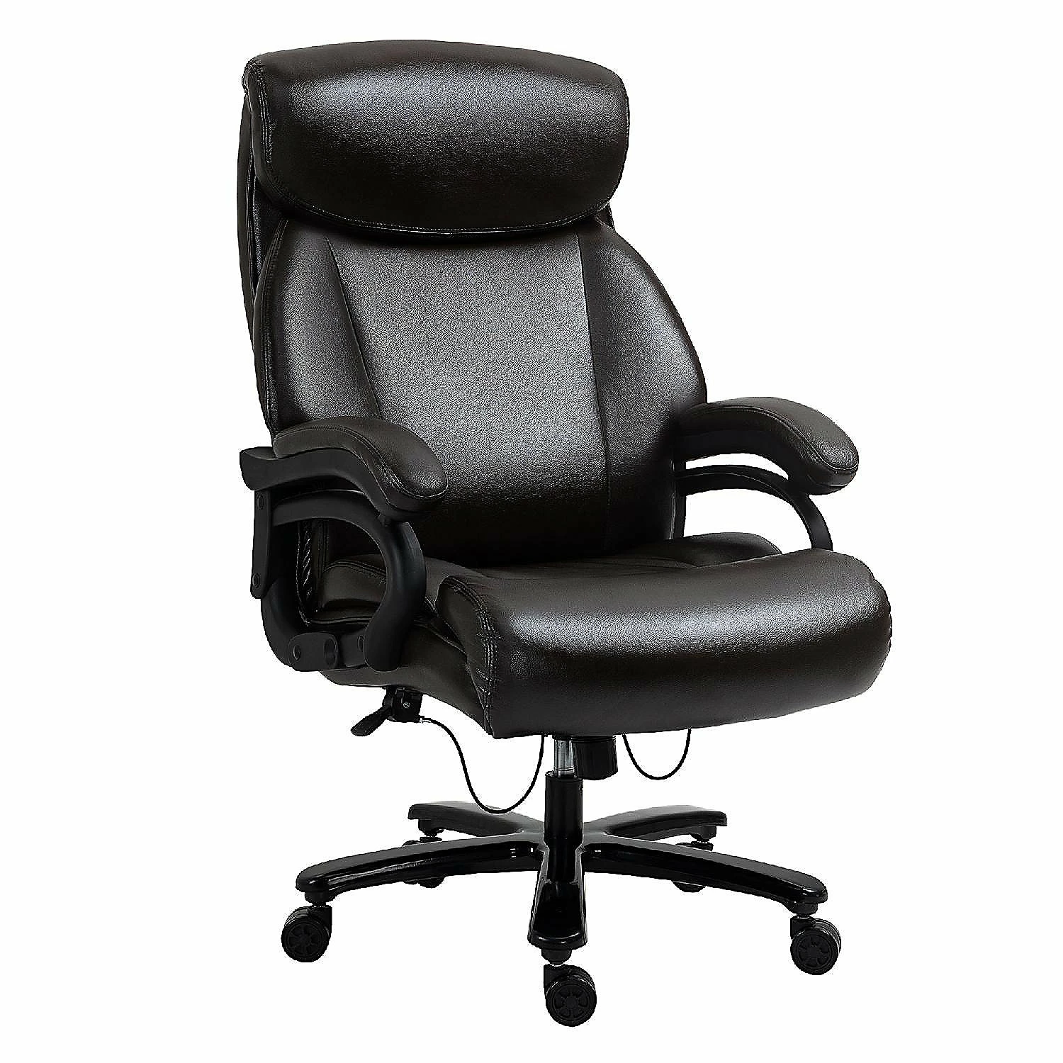 Coupon ❤️ Vinsetto Big and Tall Executive Office Chair 396lbs with Wide Seat Home High Back PU Leather Chair with Adjustable Height Swivel Wheels Brown 🎉 3 Coupon ❤️ Vinsetto Big and Tall Executive Office Chair 396lbs with Wide Seat Home High Back PU Leather Chair with Adjustable Height Swivel Wheels Brown 🎉