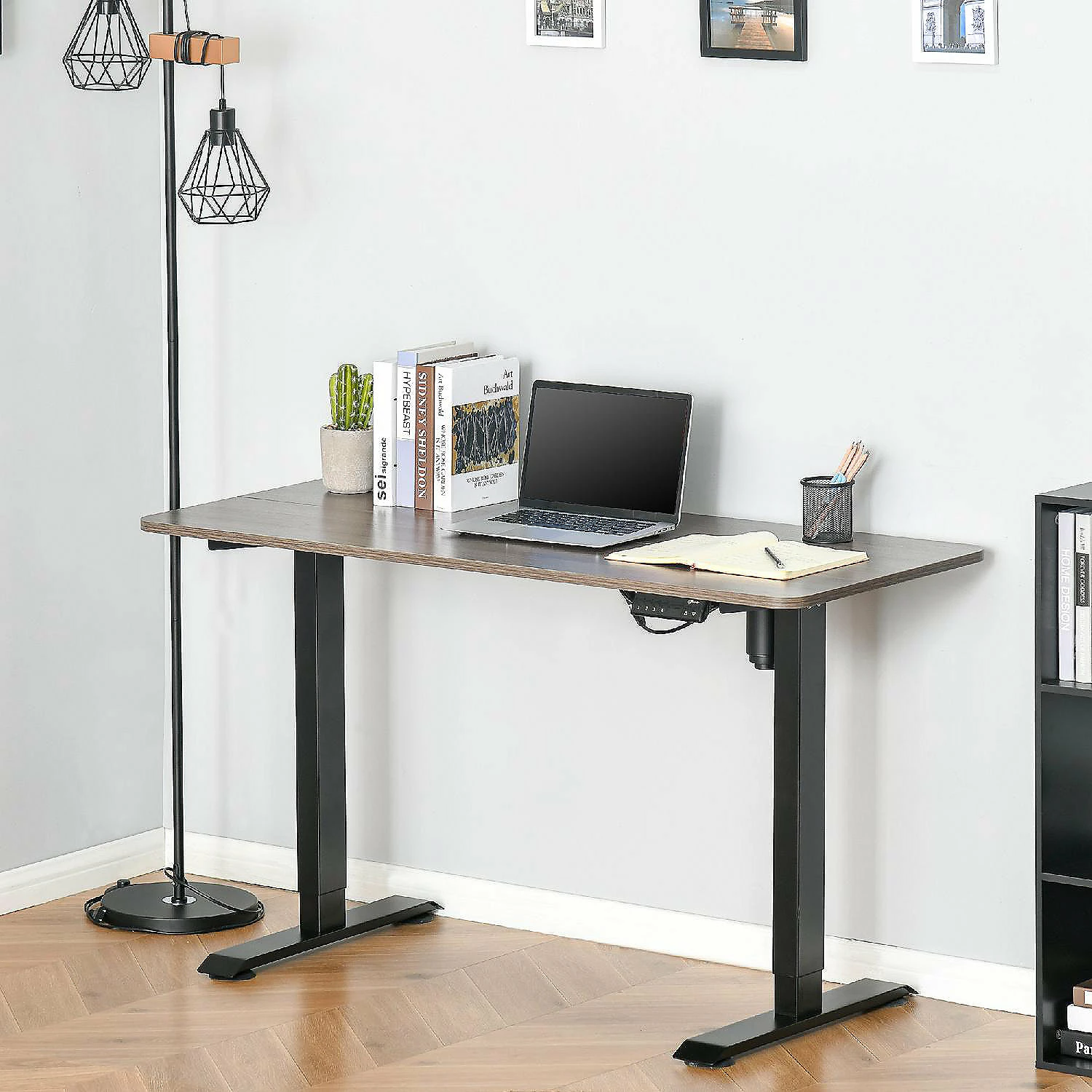 Budget โ๏ธ Vinsetto Electric Height Adjustable Standing Desk with 54" Desktop 4 Memory Button Control and Anti Collision System Teak/Black ๐ 5 Budget โ๏ธ Vinsetto Electric Height Adjustable Standing Desk with 54" Desktop 4 Memory Button Control and Anti Collision System Teak/Black ๐ - Image 3
