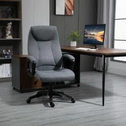 Best Sale ⭐ Vinsetto Ergonomic Home Office Chair Desk Computer Chair with 360 degree Swivel Adjustable Height Linen Fabric Padded Armrests and headrest Grey ⌛ -BTSE Shop vinsetto ergonomic home office chair desk computer chair with 360 degree swivel adjustable height linen fabric padded armrests and headrest grey14225245 a02NOWA