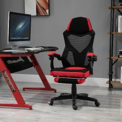 Budget ⭐ Vinsetto Ergonomic Home Office Chair High Back Armchair Computer Desk Recliner with Footrest Mesh Back Lumbar Support and Wheels Red ✔️ 9 Budget ⭐ Vinsetto Ergonomic Home Office Chair High Back Armchair Computer Desk Recliner with Footrest Mesh Back Lumbar Support and Wheels Red ✔️ -BTSE Shop vinsetto ergonomic home office chair high back armchair computer desk recliner with footrest mesh back lumbar support and wheels red14225427 a03NOWA