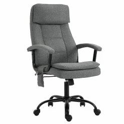 New ๐ Vinsetto Executive Ergonomic Massage Office Chair with 2 Point Lumbar Massage USB Power and Adjustable Height Grey ๐