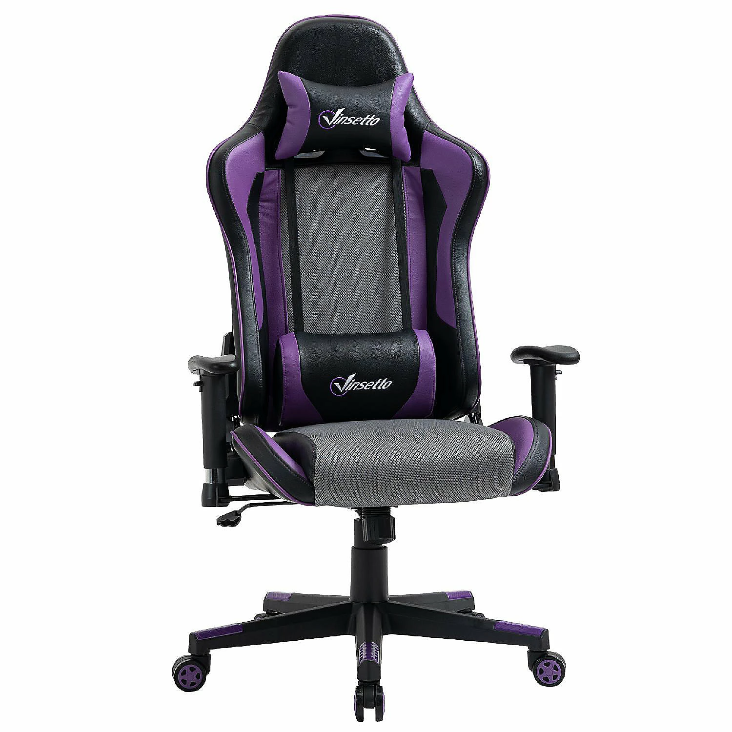 Deals 🔥 Vinsetto Gaming Chair Racing Style Ergonomic Office Chair High Back Computer Desk Chair Adjustable Height Swivel Recliner with Headrest and Lumbar Support Purple ✔️ 4 Deals 🔥 Vinsetto Gaming Chair Racing Style Ergonomic Office Chair High Back Computer Desk Chair Adjustable Height Swivel Recliner with Headrest and Lumbar Support Purple ✔️ - Image 2