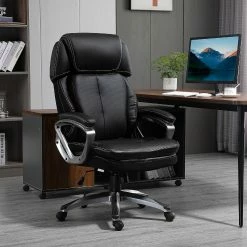 Deals โ Vinsetto High Back Ergonomic Home Office Chair Computer Chair PU Leather Swivel Chair with Padded Armrests Adjustable Height Black ๐ 9 Deals โ Vinsetto High Back Ergonomic Home Office Chair Computer Chair PU Leather Swivel Chair with Padded Armrests Adjustable Height Black ๐ -BTSE Shop vinsetto high back ergonomic home office chair computer chair pu leather swivel chair with padded armrests adjustable height black14225342 a03NOWA