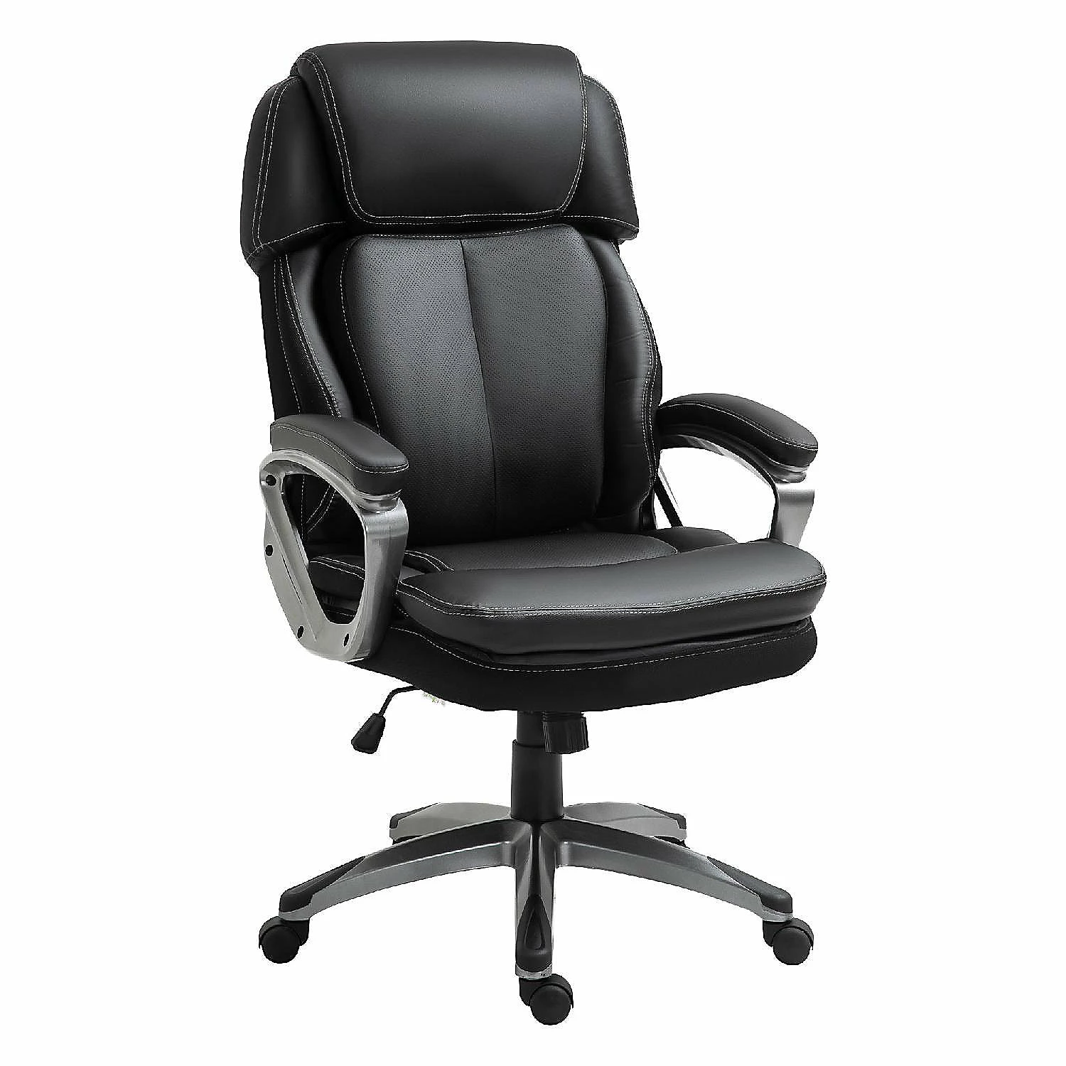 Deals โ Vinsetto High Back Ergonomic Home Office Chair Computer Chair PU Leather Swivel Chair with Padded Armrests Adjustable Height Black ๐ 3 Deals โ Vinsetto High Back Ergonomic Home Office Chair Computer Chair PU Leather Swivel Chair with Padded Armrests Adjustable Height Black ๐