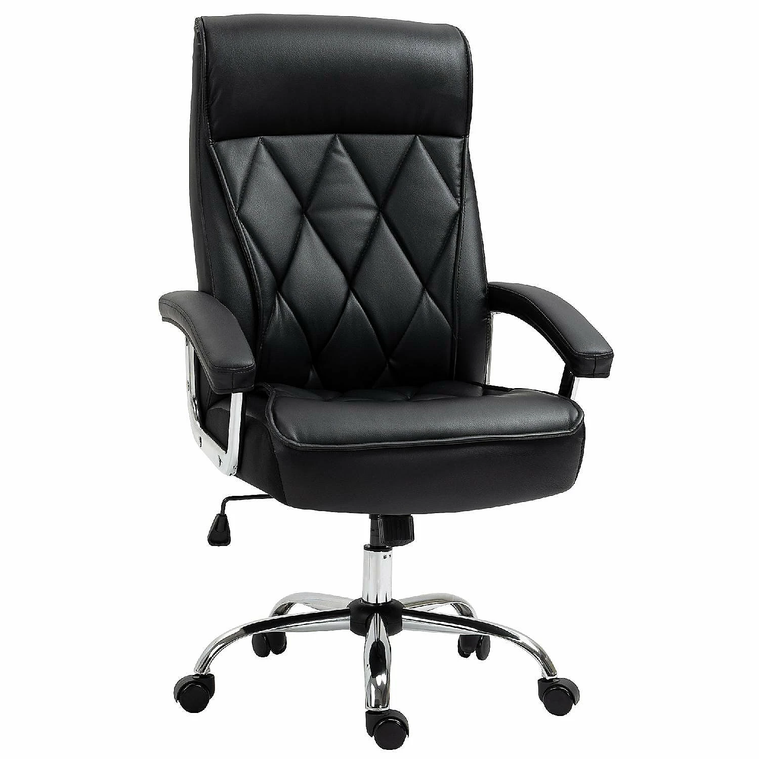 Brand new 👏 Vinsetto High Back Executive Office Chair Computer Desk Chair Adjustable Ergonomic Home Office Chair Diamond Stitched PU Leather Swivel with Padded Armrests Black ⭐ 3 Brand new 👏 Vinsetto High Back Executive Office Chair Computer Desk Chair Adjustable Ergonomic Home Office Chair Diamond Stitched PU Leather Swivel with Padded Armrests Black ⭐