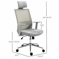 New ๐ Vinsetto High Back Office Chair Swivel Task Chair with Lumbar Back Support Breathable Mesh and Adjustable Height Headrest Grey ๐คฉ 9 New ๐ Vinsetto High Back Office Chair Swivel Task Chair with Lumbar Back Support Breathable Mesh and Adjustable Height Headrest Grey ๐คฉ -BTSE Shop vinsetto high back office chair swivel task chair with lumbar back support breathable mesh and adjustable height headrest grey14225237 a03NOWA
