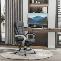 Best Sale 😉 Vinsetto High Back Office Chair Swivel Task Chair with Retractable Footrest and Height Adjustable Computer Linen Chair 🌟 -BTSE Shop vinsetto high back office chair swivel task chair with retractable footrest and height adjustable computer linen chair14225442 a02NOWA
