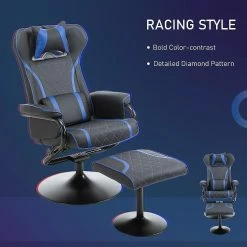 Hot Sale ๐ Vinsetto High Back Video Gaming Recliner with Ottoman Racing Style PC Computer Office Chair Swivel with Headrest and Lumbar Support Adjustable Height Black/Blue ๐ 9 Hot Sale ๐ Vinsetto High Back Video Gaming Recliner with Ottoman Racing Style PC Computer Office Chair Swivel with Headrest and Lumbar Support Adjustable Height Black/Blue ๐ -BTSE Shop vinsetto high back video gaming recliner with ottoman racing style pc computer office chair swivel with headrest and lumbar support adjustable height black blue14225243 a03NOWA