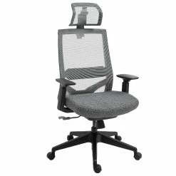 Best reviews of โญ Vinsetto Mesh Fabric Home Office Task Chair with High Back Adjustable Seat Recline Headrest and Lumbar Support Grey โค๏ธ
