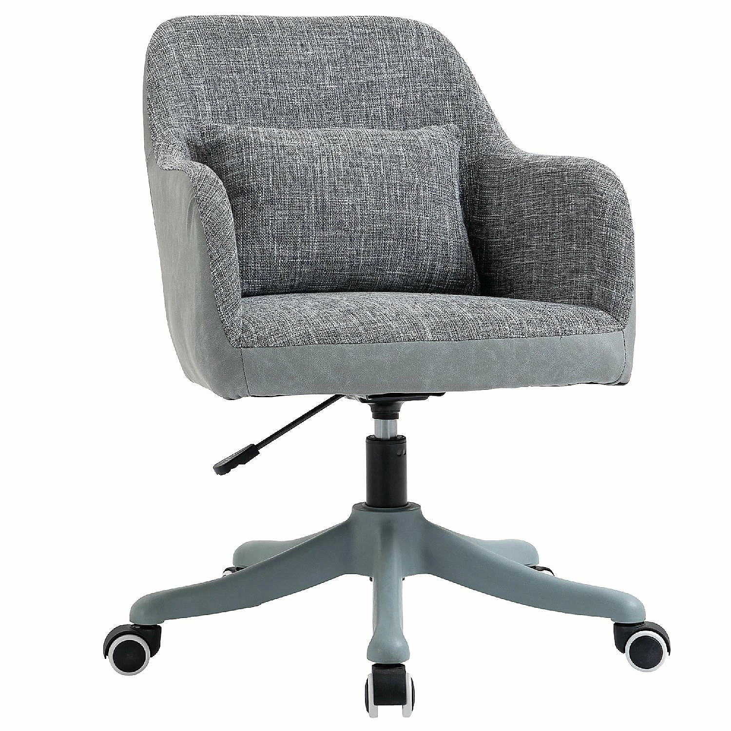 Outlet โ Vinsetto Mid Back Ergonomic Massage Office Chair Swivel Task Chair with 2 Point Lumbar Massage USB Power and Adjustable Height Grey ๐ 3 Outlet โ Vinsetto Mid Back Ergonomic Massage Office Chair Swivel Task Chair with 2 Point Lumbar Massage USB Power and Adjustable Height Grey ๐