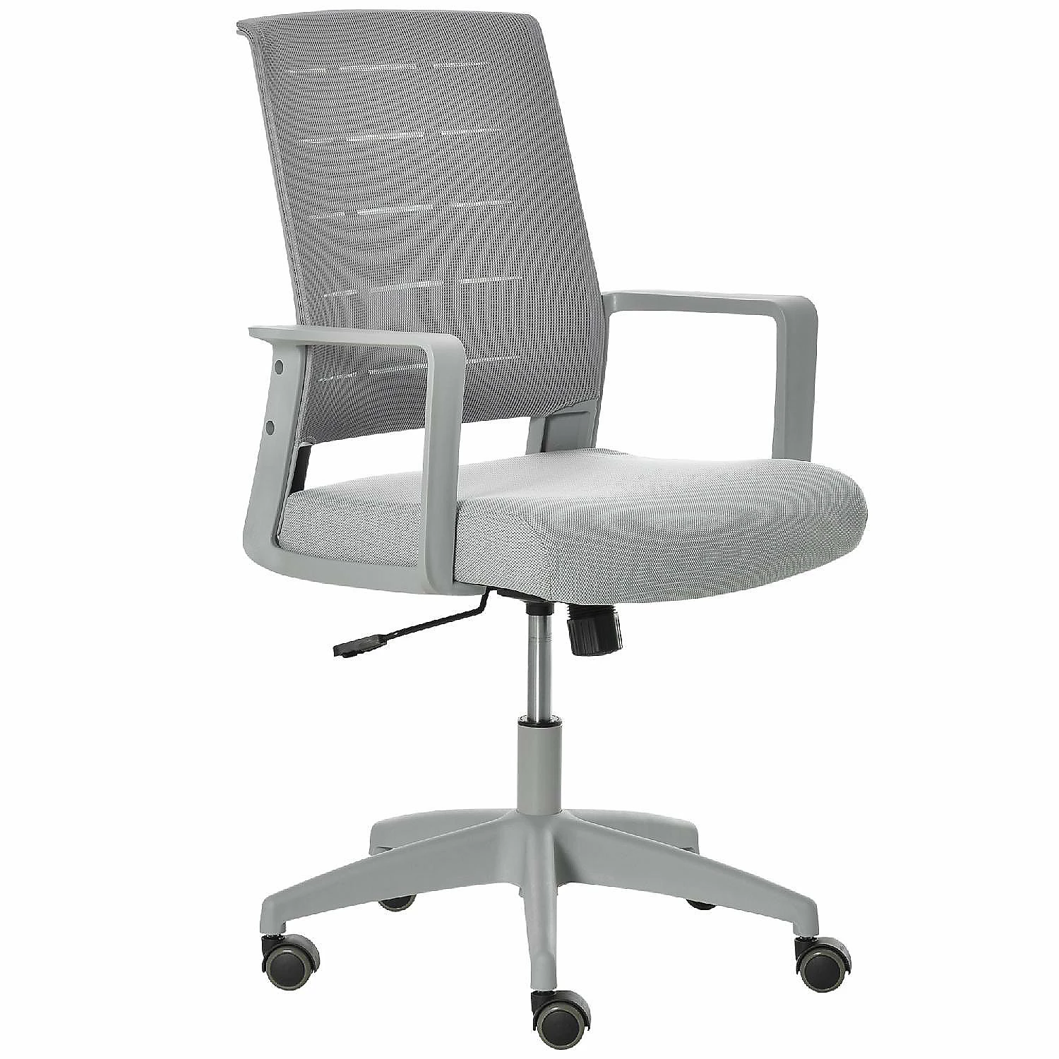 Cheap ๐ Vinsetto Mid Back Home Office Chair Task Computer Desk Chair with Lumbar Support and Adjustable Height Grey ๐ 3 Cheap ๐ Vinsetto Mid Back Home Office Chair Task Computer Desk Chair with Lumbar Support and Adjustable Height Grey ๐