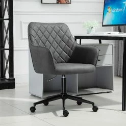 Discount โจ Vinsetto Mid Back Modern Home Office Chair Swivel Computer Desk Chair with Adjustable Height Microfiber Cloth Diamond Line Design and Padded Armrests Dark Grey ๐ 8 Discount โจ Vinsetto Mid Back Modern Home Office Chair Swivel Computer Desk Chair with Adjustable Height Microfiber Cloth Diamond Line Design and Padded Armrests Dark Grey ๐ -BTSE Shop vinsetto mid back modern home office chair swivel computer desk chair with adjustable height microfiber cloth diamond line design and padded armrests dark grey14225292 a02NOWA