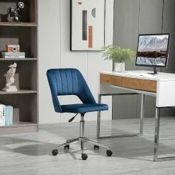 Flash Sale ๐ Vinsetto Modern Mid Back Office Chair with Velvet Fabric Swivel Computer Armless Desk Chair with Hollow Back Design for Home Office Blue ๐ 8 Flash Sale ๐ Vinsetto Modern Mid Back Office Chair with Velvet Fabric Swivel Computer Armless Desk Chair with Hollow Back Design for Home Office Blue ๐ -BTSE Shop vinsetto modern mid back office chair with velvet fabric swivel computer armless desk chair with hollow back design for home office blue14225429 a02NOWA