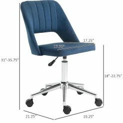 Flash Sale ๐ Vinsetto Modern Mid Back Office Chair with Velvet Fabric Swivel Computer Armless Desk Chair with Hollow Back Design for Home Office Blue ๐ 9 Flash Sale ๐ Vinsetto Modern Mid Back Office Chair with Velvet Fabric Swivel Computer Armless Desk Chair with Hollow Back Design for Home Office Blue ๐ -BTSE Shop vinsetto modern mid back office chair with velvet fabric swivel computer armless desk chair with hollow back design for home office blue14225429 a03NOWA
