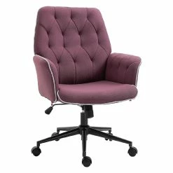 Top 10 โ Vinsetto Modern Mid Back Tufted Velvet Fabric Home Office Desk Chair with Adjustable Height Swivel Adjustable Task Chair with Padded Armrests Purple โ