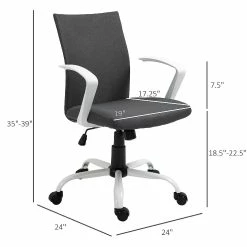 Wholesale ๐ Vinsetto Office Chair Ergonomic Mid Back Swivel Linen Chair with Adjustable Height Wheels Raised Armrests and Rocking Function Dark Grey ๐ 9 Wholesale ๐ Vinsetto Office Chair Ergonomic Mid Back Swivel Linen Chair with Adjustable Height Wheels Raised Armrests and Rocking Function Dark Grey ๐ -BTSE Shop vinsetto office chair ergonomic mid back swivel linen chair with adjustable height wheels raised armrests and rocking function dark grey14225415 a03NOWA